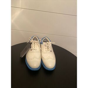 G/Fore Womens Camo Brogue Gallivanter Golf Shoes 7 White Leather G4LS22EF09